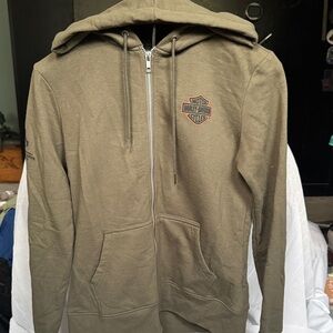 Harley-Davidson Women’s Olive Zip-Up Sweater